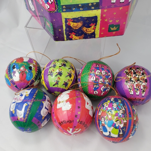 Vintage Paper Mache 12 Days of Christmas Ornaments - Picture 14 of 16